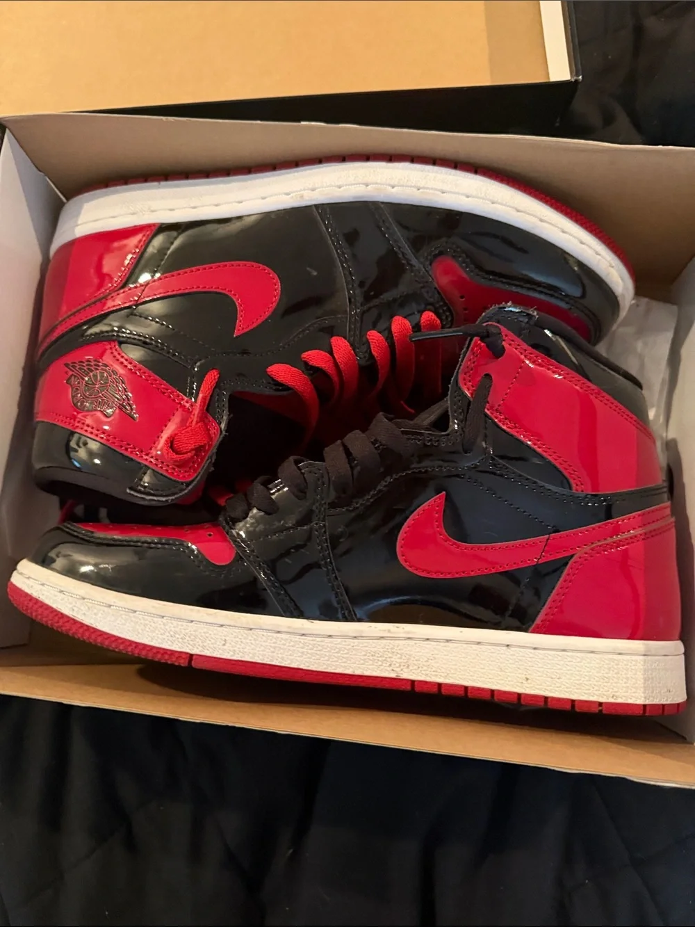 Nike Black Box with Bold Red Swoosh